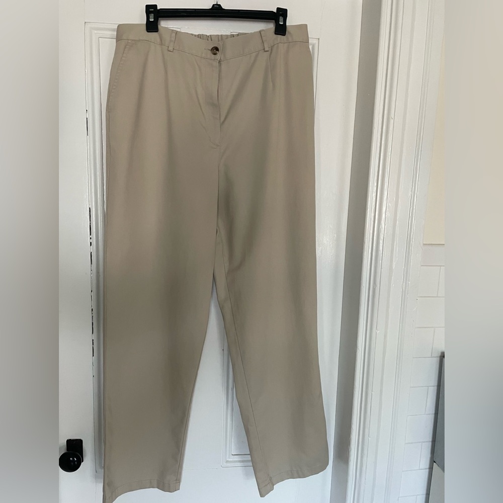 LL. Bean tan khaki pants. Women’s size 18